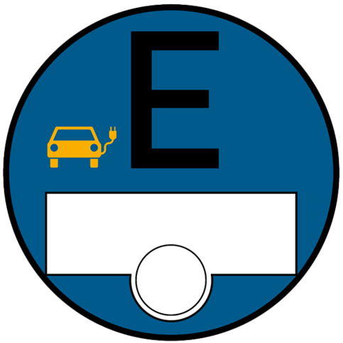 Umweltplakette e blue